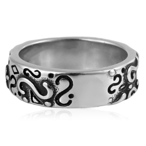 Anillo para hombre yunnique Horus Eye, forma de pirámide, color acero, diseño geométrico, joyería de regalo - Product Image 3