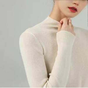 Pulls décontractés pour femmes en mélange de laine mérinos, lavables en machine, sans coutures, résistants aux déchirures, chauds et superposés, pour l'automne - Product Image 4