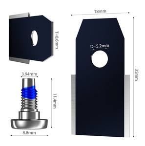 Lames de <span class=keywords><strong>tondeuse</strong></span> robotisée en acier inoxydable de qualité standard, directement de l'usine, 35x18x0.6mm/35x18x0.75mm - Product Image 1