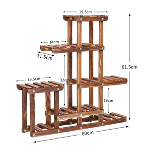 Étagère de pot de fleur de support de plante <span class=keywords><strong>en</strong></span> <span class=keywords><strong>bois</strong></span> à plusieurs niveaux pour la déco à la maison - Product Image 3