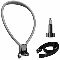 Penyangga Leher Kamera Aksi Fleksibel dengan Adaptor 3 Cabang, Hands Free POV Holder untuk Bersepeda, Vlog, Olahraga Luar Ruangan