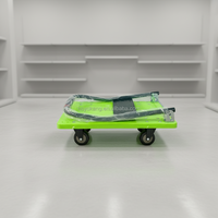 Carretilla de Plataforma Industrial de Plástico con Manija Plegable, Cuatro Ruedas, Capacidad de 200 kg a 500 kg, Construcción Metálica, Personalizable OEM