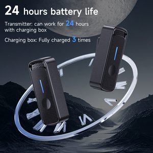 Hot bán xách tay chuyên nghiệp không dây Lavalier <span class=keywords><strong>Microphone</strong></span> sx88 vlog tự động ghép nối Mike giảm tiếng ồn Mic - Product Image 6