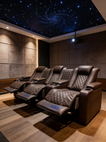 Ensemble de chaises de cinéma extensible électrique haut de gamme canapé auditorium en tissu moderne pour home cinéma salon extérieur Design en métal