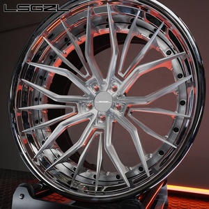 Spazzolatura trasparente 2 pezzi in alluminio forgiato ruote auto 18 20 21 22 24 26 pollici cerchi 5x114.3 5x112 5x130 ruota auto per RR bmw Audi - Product Image 5