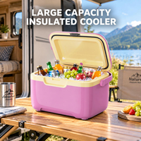 Glacière isotherme portable pour pique-nique avec couvercle sécurisé, conteneur de stockage de boissons pour voyages en famille, plage, vente en gros