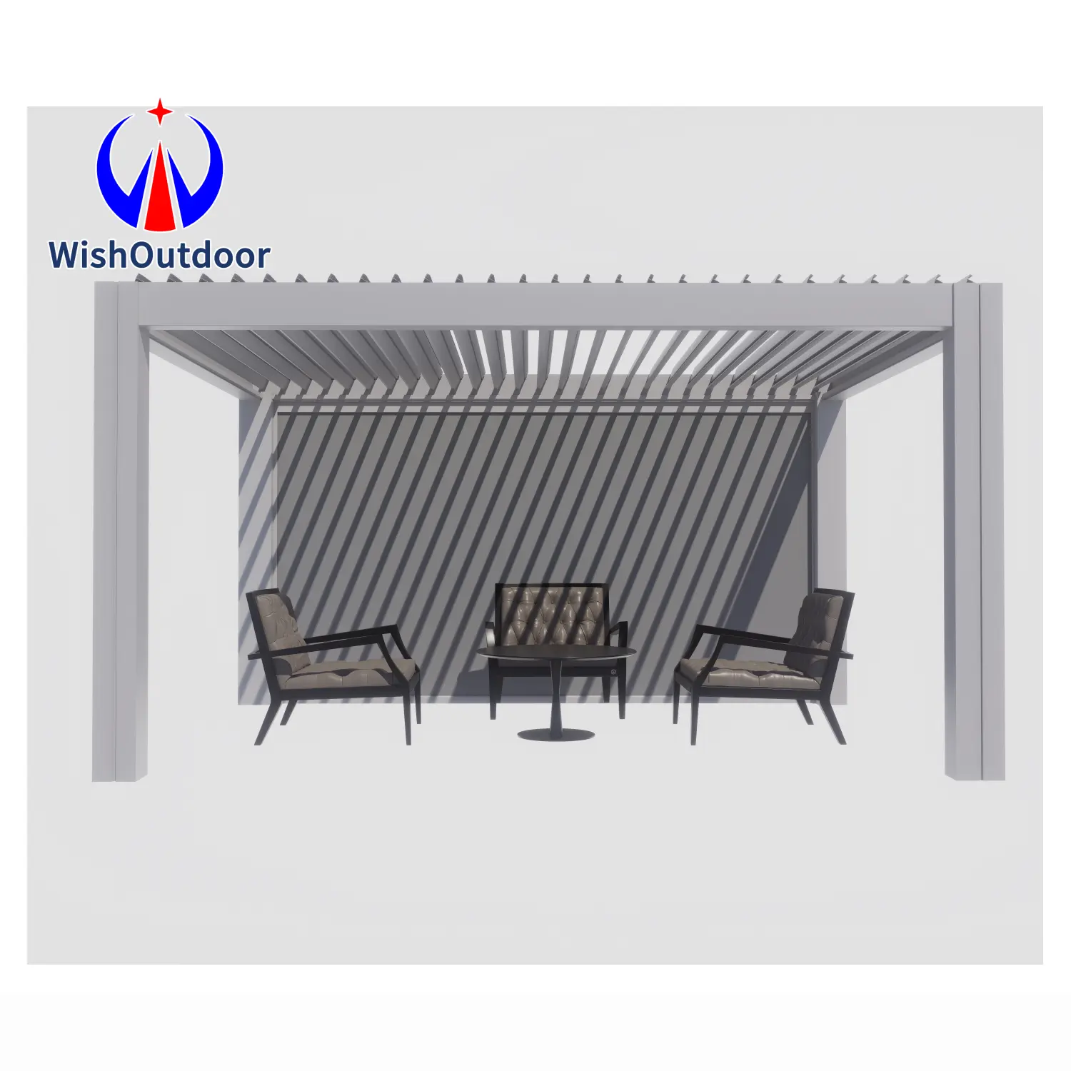 Nhôm ngoài trời pergola kính mái gazebo pergola gỗ ngoài trời không thấm nước động cơ pergola mùa đông vườn Pavilion