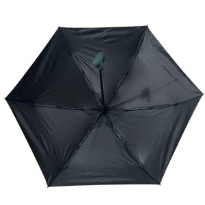 Mini parapluie manuel moderne en pongé avec logo, format compact de poche, léger, résistant aux UV, pour voyage, soleil et pluie - Product Image 5