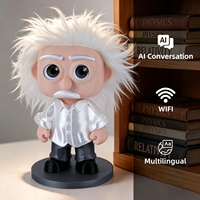 Robot compagnon intelligent et écologique avec chatbot IA et fonction parlante multilingue - Figurine éducative IA scientifique Einstein