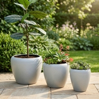Grands pots de jardin en céramique d'extérieur, pots décoratifs pour plantes, pour patio, cour, balcon