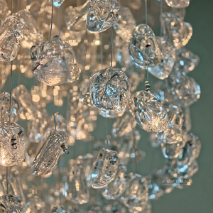Contemporary Tiered Crystal <b>Ceiling</b> Chandelier Waterfall Design <b>Light</b> For Residential Interior Decor - Product Image 3