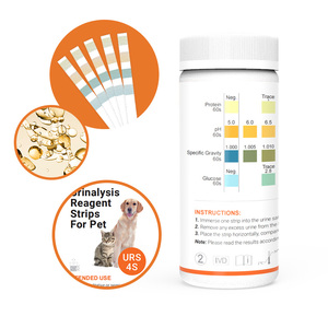 Tiras de prueba UTI de panel completo 4 en 1 para glucosa en mascotas, gravedad específica, PH, proteína - Product Image 6