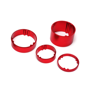 Entretoises de casque en aluminium anodisé rouge en gros-rondelles de fourche de vélo de précision pour réglage de la hauteur du casque de vélo OEM - Product Image 6