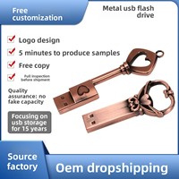 Nouvelle clé USB de luxe en métal, 64 Go/128 Go, haute capacité, gravure personnalisée, USB 2.0/3.0, garantie 1 an, boîte cadeau, modèle