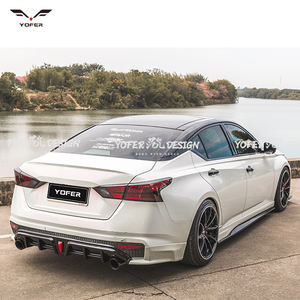YOFER PP Bumper belakang Diffuser, Lip Spoiler gaya <span class=keywords><strong>2</strong></span> dengan lampu LED bibir diffuser belakang untuk Nissan altima 2019 2020 2021 2022 - Product Image 3