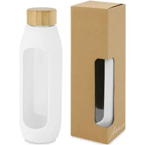 Bouteille d'eau Tidan en verre borosilicate, gadgets écologiques - Product Image 1
