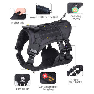 ペット用タクティカルスポーツファッションチェストハーネス、防水、耐衝撃、調節可能、多機能リード、大型犬用 - Product Image 4