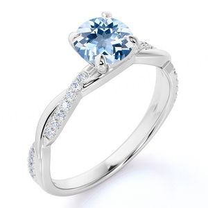 Pendientes de Diseño Simple en Oferta, Fabricación de Joyería, Aguamarina, Diamante, Halo de Circonita Cúbica, Pendientes Estelares, Plata S925, Pendientes al por Mayor - Product Image 3