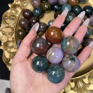 Wholesale High Quality Natural Ocean Jasper Small Size Ball Polished Crystal Sphere For Sale