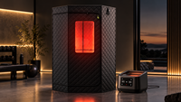 Tenda Sauna Kering Portabel dengan Pemanas Listrik 1500W, Sauna Rumah untuk 1 Orang untuk Kesehatan & Relaksasi di Dalam Ruangan