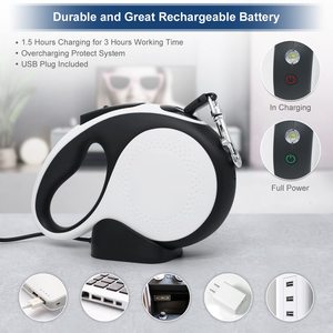 Correa Retráctil para Perros Elecpet, Resistente, con Linterna LED Recargable, para Perros Pequeños y Medianos, con Bloqueo de un Botón, 5 Metros - Product Image 2
