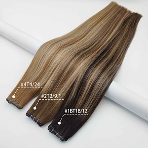 バージンレミーキューティクル整列髪天才横糸エクステンション二重描画人間の髪天才横糸ヘアエクステンション - Product Image 3