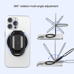 New Arrival Metal Mobile <b>Phone</b> Finger Ring <b>Holder</b> <b>Phone</b> Stand Foldable Magnetic Strap Desktop Stand - Product Image 4