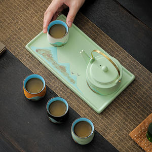 Chinesische Art Keramik Kung Fu Tee Set Japandi Design Home Office Geschenk box Kulturelle und kreative Event Souvenirs - Product Image 4