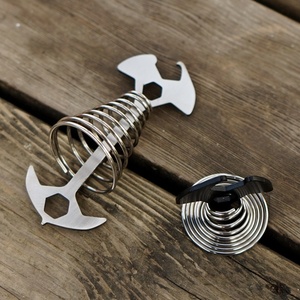 Hebilla de cuerda multifunción para tiendas de campaña, clavos de sujeción y cuerda de viento, con diseño de espina de pescado y resorte, para camping al aire libre - Product Image 1