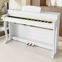 Piano Digital Vertical con 88 Teclas, 3 Pedales, Altavoz Integrado, Funciones Programables MIDI/USB para Entrenamiento Educativo
