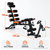 Appareil d'entraînement abdominal multifonctionnel pliable pour la maison, aide aux sit-ups, équipement de fitness pour la perte de poids, machine à crunches