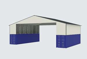 SGC5640 Nouveau <span class=keywords><strong>kit</strong></span> de conteneur <span class=keywords><strong>en</strong></span> acier <span class=keywords><strong>Toit</strong></span> Container Carport - Product Image 5