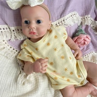 Realistische, bezaubernde Vollsilikon-Reborn-Puppe mit echter Hauttextur, Sammlerstück, 18 Zoll, offene Augen, LOULOU, kuschelig, von Künstlern handbemalt, Bebe