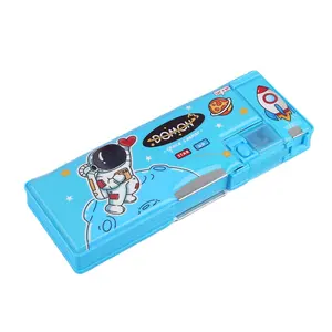 BEYOND Pop Out Blue Multifunctional Magnetic Pencil Box,Plastic Cute MultiFunction School Kids for Girls Students Supplier Pink