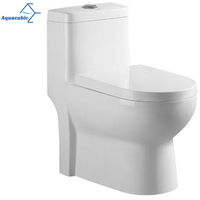 Sanitaires, toilettes en céramique à deux pièces, design Aquacubic, nouvelles toilettes à deux pièces, montage au sol, chasse d'eau par siphon, double chasse