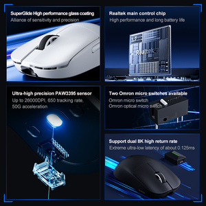 MCHOSE L7 High-end Lightweight <b>Wireless</b> <b>Mouse</b> Gaming Esports Office Three-mode Connection 3395 Gaming <b>Mouse</b> Lightweight <b>Mouse</b> Hi - Product Image 6