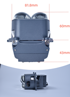 IDISON F3 carré 5 perles bi-LED lentille 65W/95W 6000K/5000K 12000Lux elliptique Laser Hella support double ventilateur voiture lumière