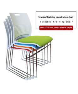 Chaise de formation d'étudiant empilable en métal et en plastique bon marché pour les écoles chaise de salle à manger utilisation pour les salles de formation - Product Image 5