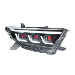 Faros LED para Toyota Highlander 2012 2013 2014, Ojos de Ángel, DRL, Anillo Halo, Kit Xenón HID, Carcasa Negra, Estilo Automotriz - Product Image 1