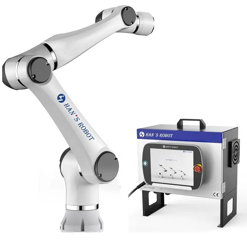 Fern training und Unterrichts programmierung Kol labor ativer Roboter Hans E10L zum Be-und Entladen als Roboterarm