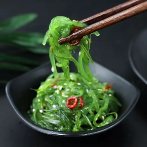 Wakame rumput laut organik kualitas tinggi makanan hijau segar dan kering Tiongkok Kosher lumut laut rendah kalori bersertifikat Halal