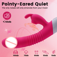 Vibromasseur Lapin en Silicone avec Modes de Chauffage et de Succion, Stimulateur Clitoridien et Point G, Jouet Sexuel Adulte pour le Plaisir Féminin, Masturbateur