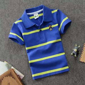 Vêtements pour Enfants en Gros : T-shirts Polo Rayés en Coton à Manches Courtes avec Col Rabattu pour Grands Enfants de 3 à 15 Ans - Product Image 2