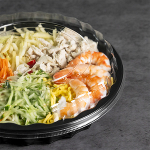 Récipient de stockage alimentaire en plastique jetable rond Offre Spéciale avec base noire pour le stockage des aliments à emporter - Product Image 6