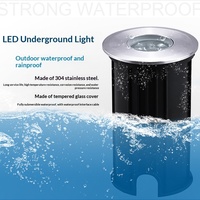 Lampe LED Encastrée Sous-Marine IP68 Étanche en Acier Inoxydable pour Jardin, Marchepied Extérieur Circulaire 12V, Garantie 2 Ans, CRI80