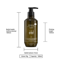 Runxuan PET 500ml Lotion Pompe Shampooing Bouteille OEM 300ml Luxe Vide Cosmétique Lotion Bouteille 800ml Shampooing Emballage en Plastique