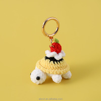 Porte-clés tortue en crochet fait main, pendentif tortue en crochet arc-en-ciel, objets décoratifs