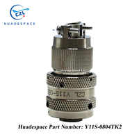 Conector Eléctrico Circular Serie Y11, Y11S-0804TK2, Enchufe de Aviación, Certificado ISO9001, MOQ 1 Unidad, Huadespace
