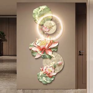 Lámpara de Pared con Diseño de Pez y Reloj, Luz LED, Pintura Acrílica, Impresión UV, Ideas para Sala de Estar, Mural Luminoso, Arte de Pared - Product Image 3