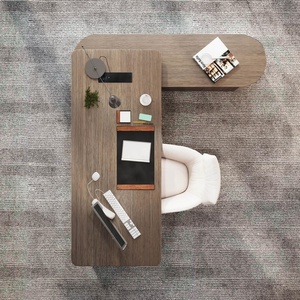 โต๊ะสำนักงานผู้บริหารพร้อมโต๊ะด้านข้างจัดส่งฟรีคลังสินค้าในสต็อก - Product Image 5